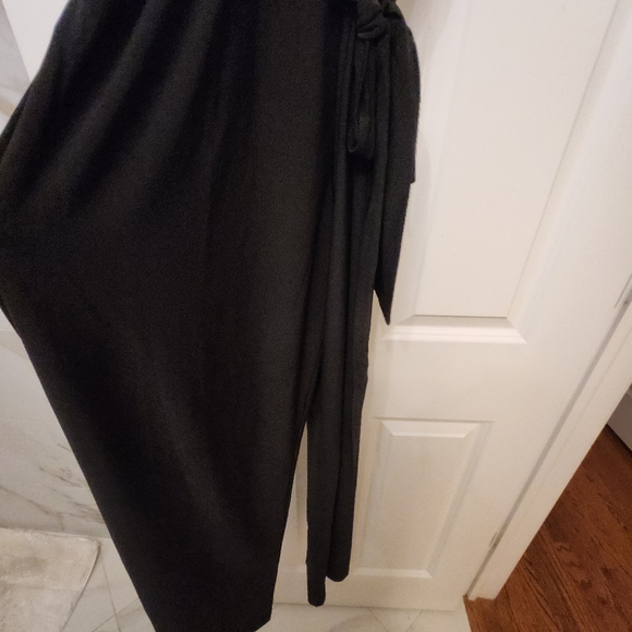 Nina Leonard Solid Tie Waist Jumpsuit - Picture 6 of 9